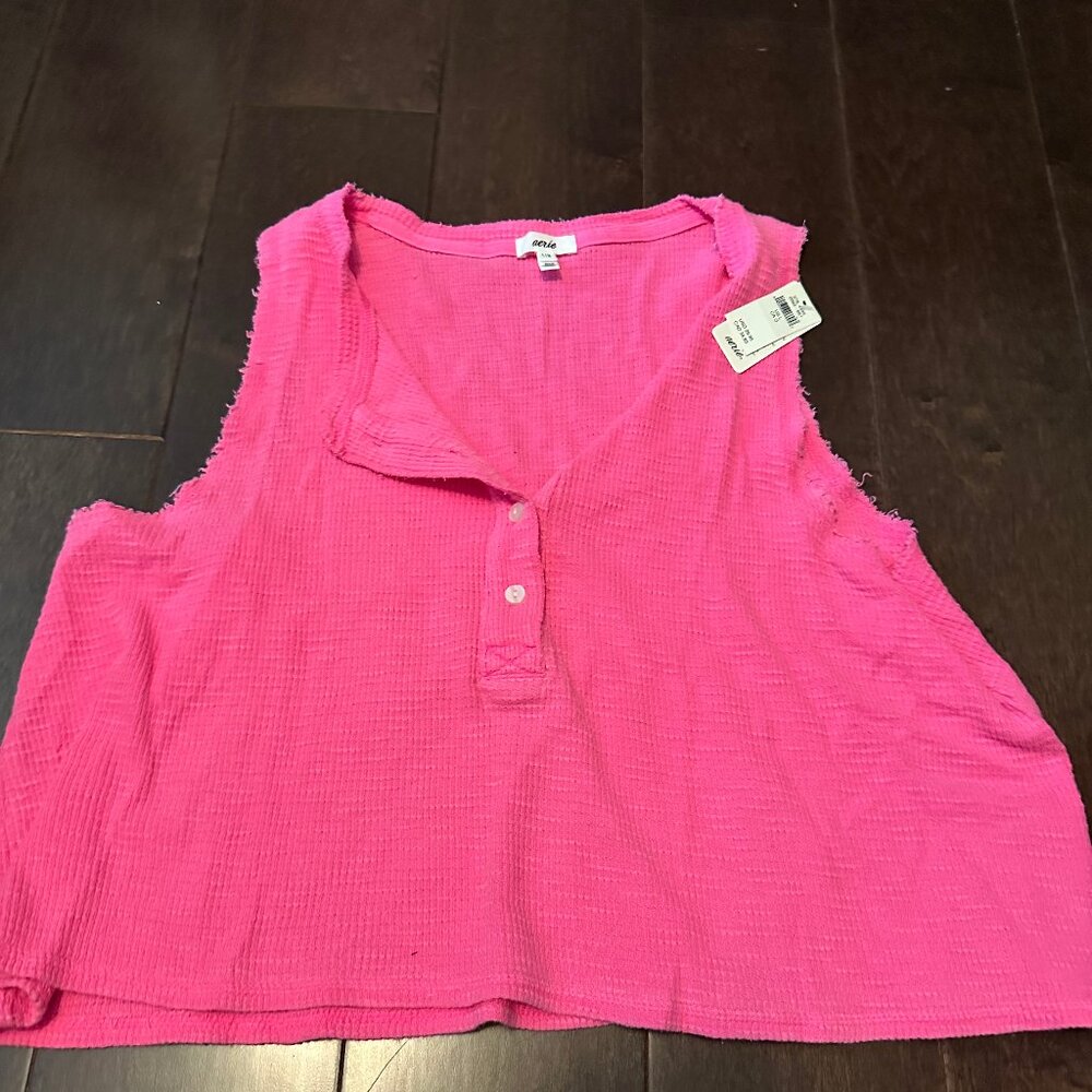 Aerie Pink Cropped Tank Top